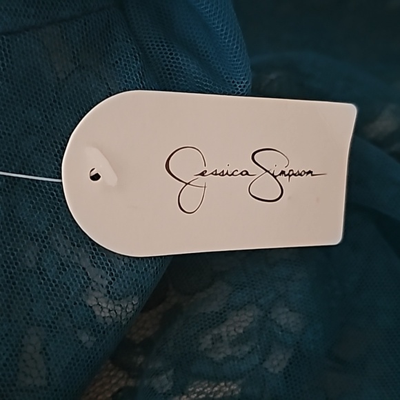 πππππ’π₯ $πππ Blue Teal lace dress Jessica Simpson Size 12 New with tags - Picture 9 of 16